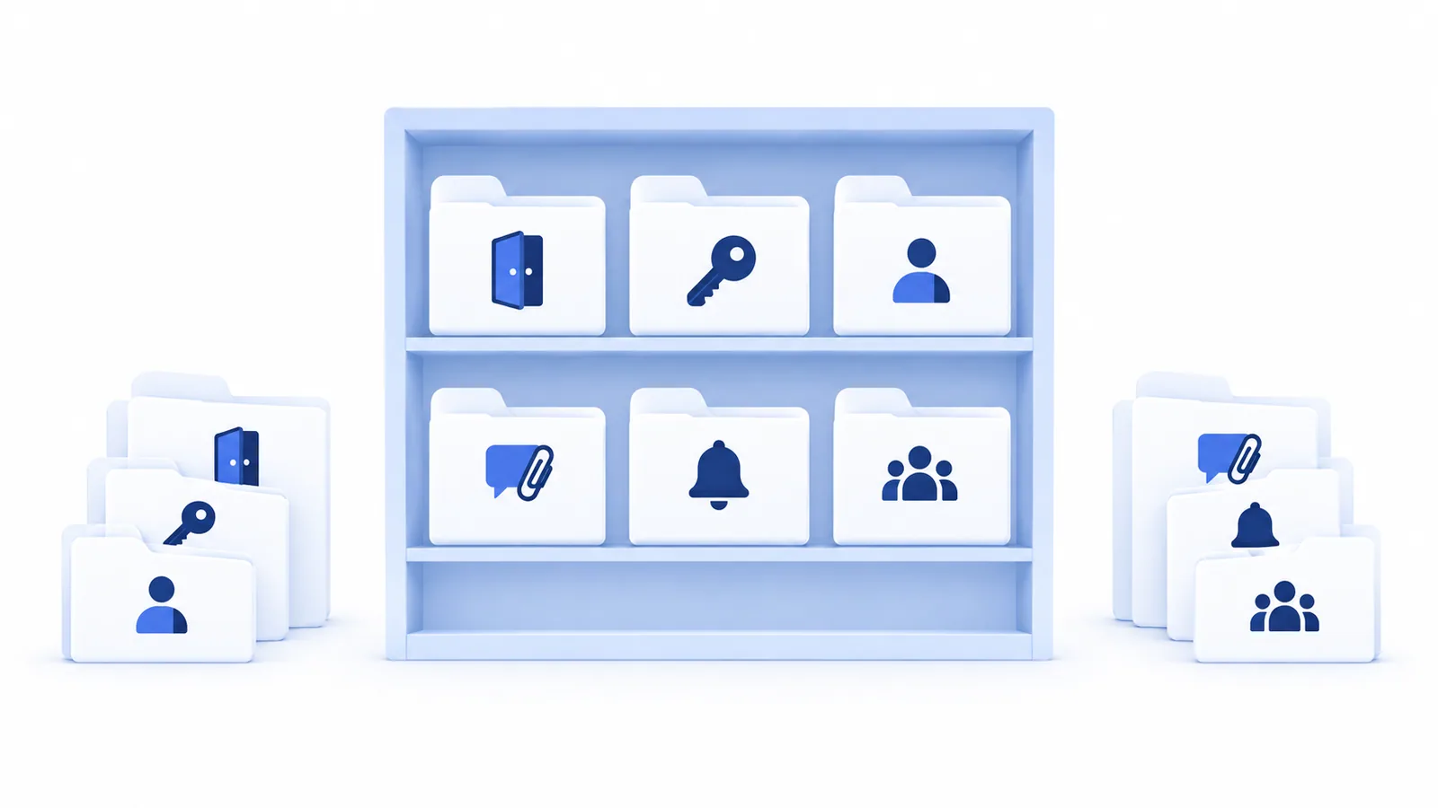 Six common app features organized into a reusable library for planning new products