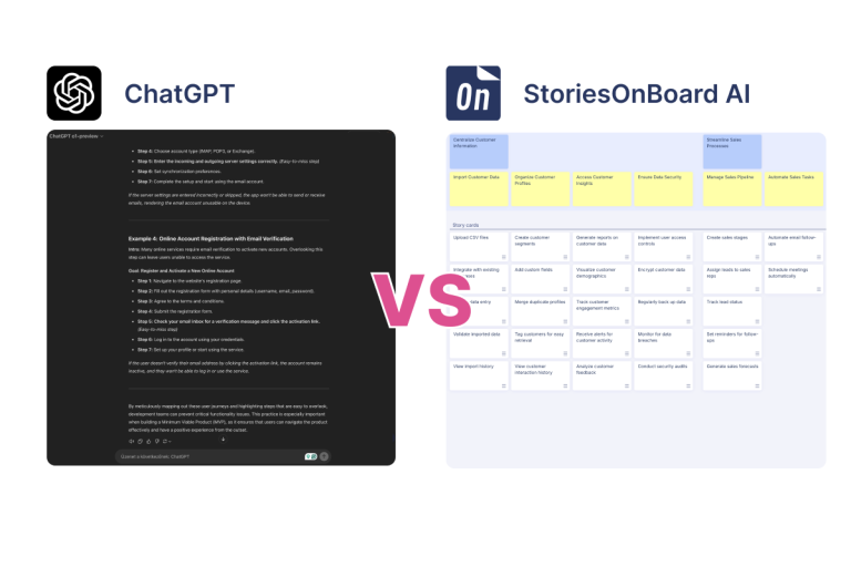 AI powered story mapping