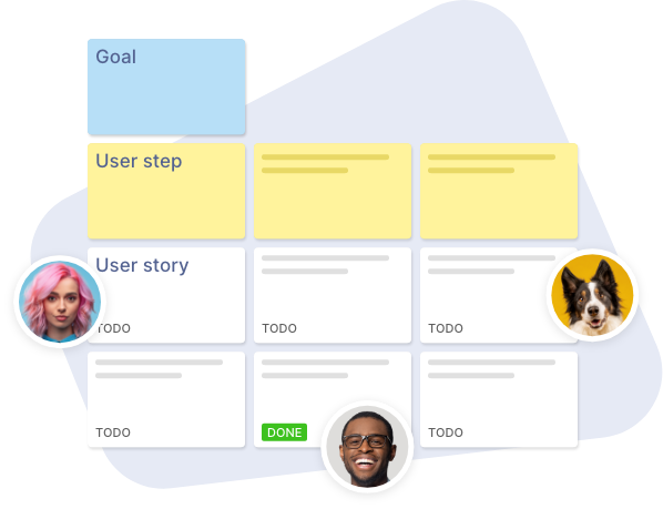 collaboration around a story map for jira